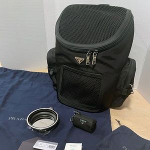 Prada Re-Nylon and Saffiano Leather Pet Bag *Authentic*
